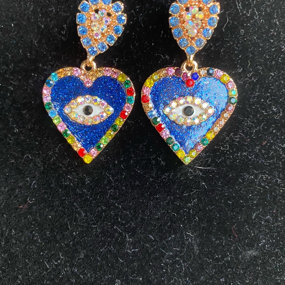Evil eye‎ earrings